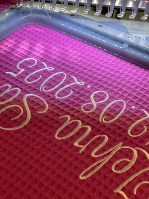Weiche Babydecke mit personalisiertem Namen, Baumwolle, in pastellfarben, ideal für Neugeborene, von Mein Shop.