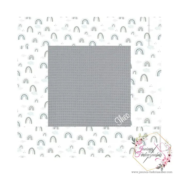 Bunte Krabbeldecke von Mein Shop mit Wunschname, weiche Oberfläche und gesticktem Namen, ideal für Babys und Kleinkinder