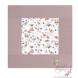 Altrosa Krabbeldecke mit Reh-Motiv, personalisierbar mit Wunschname, weiche Babydecke von Mein Shop