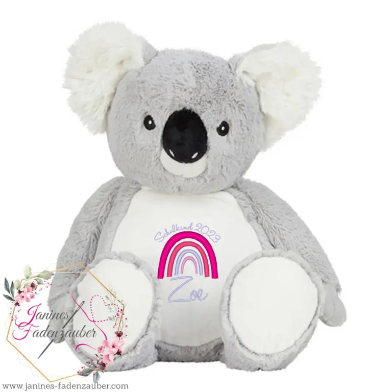 Bestickter Koala nach Wunsch, variabler Design, handgefertigt, auf weichem Stoff, detailreiche Stickerei, niedliches Tiermotiv
