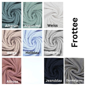 Weiche Babydecke aus Frottee mit personalisiertem Namen, ideal für Neugeborene und Babys, von Mein Shop.