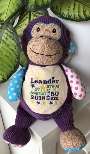 Brauner Affe Harlequin Spielzeug mit variablen Designs, weich und detailreich, von Mein Shop.