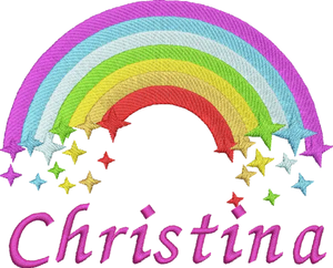 Heller rosa Harlequin Hase von Mein Shop mit Regenbogenstern-Design, detailreiche Stofffigur, variable Größe, niedliches Kinderaccessoire