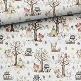 Feuchttücherhülle aus Stoff mit Waldtieren-Design in Beige, variable Farbe, für Feuchttücheraufbewahrung, von Mein Shop