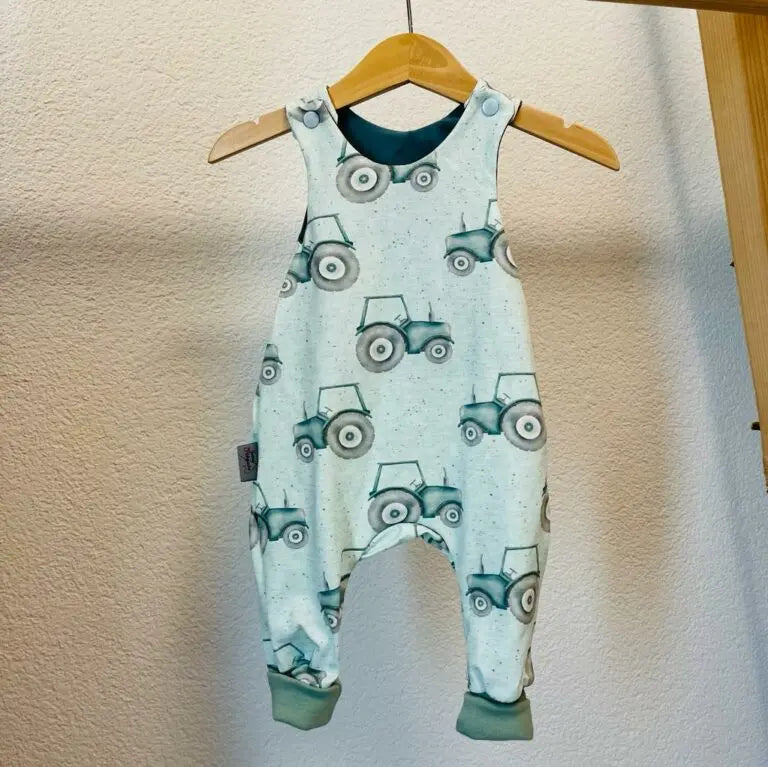 Bio-Strampler mit Traktoren-Motiv für Babys, weiche Baumwolle, kindgerechtes Design, in verschiedenen Größen, von Mein Shop