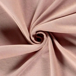 Geflochtene Bettschlange aus altrosa Velours von Mein Shop, kuschelig und weich für Babys und Kleinkinder.