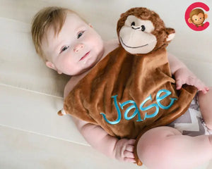 Weiches Schmusetuch Bär von Mein Shop, variabler Baby-Begleiter mit kuscheligem Stoff und niedlichem Bärenmotiv, auf hellem Hintergrund