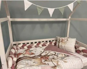 Bunte Boho-Waldtiere Bettwäsche im Set, individuell gestaltbar, mit verschiedenen Waldtier-Designs auf weicher Baumwolle