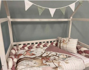Bunte Boho-Waldtiere Bettwäsche im Set, individuell gefertigt, mit Waldtier-Motiven in verschiedenen Größen, von Mein Shop