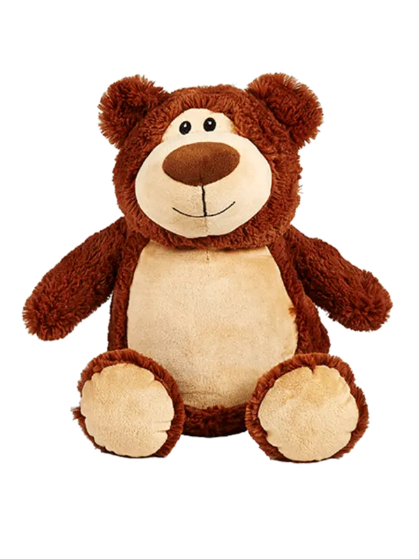 Personalisiertes brauner Bär von Mein Shop, weiches Plüschtier, variable Größe, detailreiche Gestaltung, ideal als Geschenk.