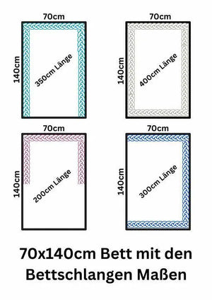Geflochtene Bettschlange in Variationen, individuell anpassbar, aus dem Sortiment von Mein Shop, in natürlicher Farbgestaltung
