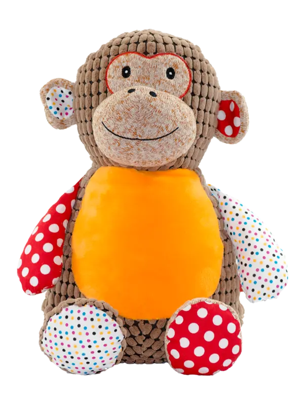 Braun gefärbter Affe Harlequin Spielzeug aus der Produktlinie Mein Shop, detailed und realistisch gestaltet.