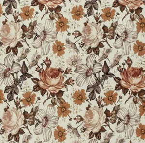 Farbmuster von Mein Shop mit Retro-Blumenmuster auf einfachem Stoff, 510x503 Pixel, farbenfrohes Design für kreative Projekte