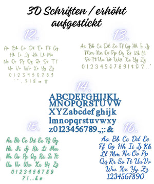 Bestickte Caps von Mein Shop mit individuell gestaltbaren Schriftzügen, erhöht und detailreich sichtbar.