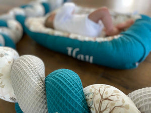 Nestchen für Babybett, Schutz- und Bettnestchen von Mein Shop, individuell konfigurierbar, weiche Polsterung, kindersicheres Design
