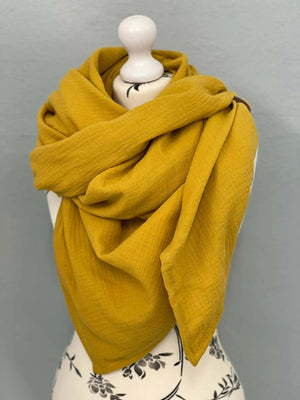 Helles Bio XXL-Tuch aus Musselin, leichter Schal, weiches Musselintuch, ideal für Damen, von Mein Shop.