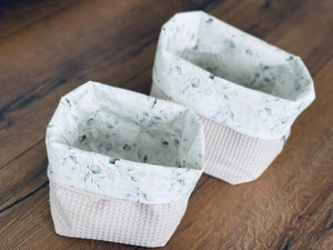 Ein Set aus einfachen Utensilo Körbchen in verschiedenen Größen, ideal für die Organisation im Haushalt, von Mein Shop