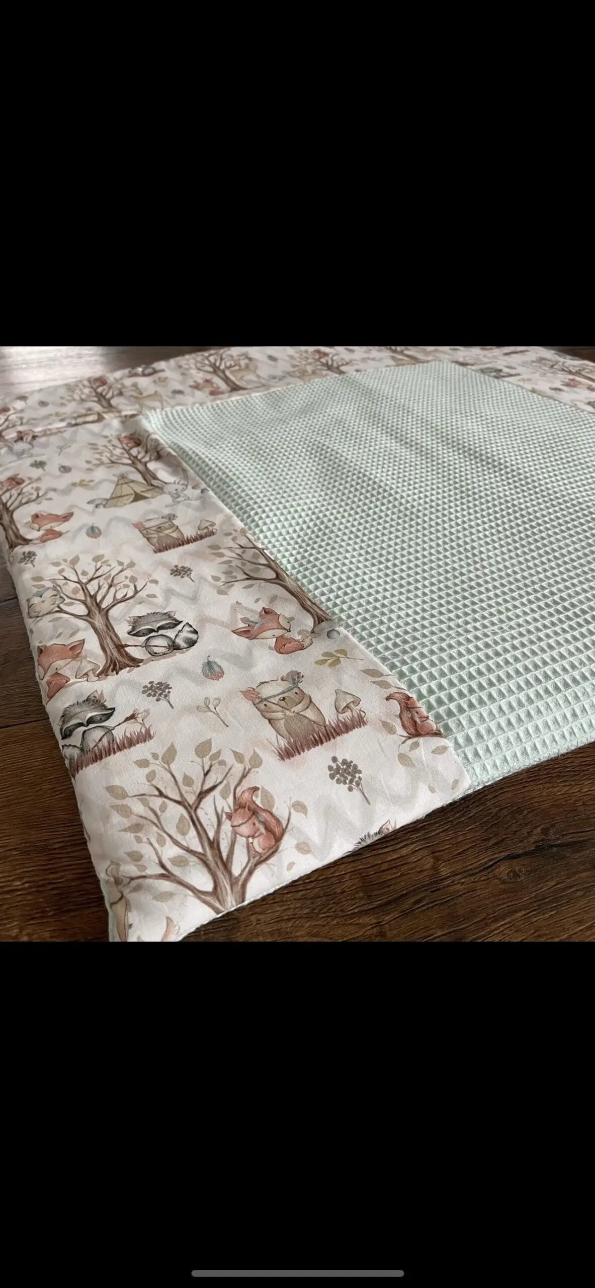 Wickelauflagen Set mit WALDTIERSTOFF, variierende Muster, weiche Oberfläche, ideal für Babys, von Mein Shop