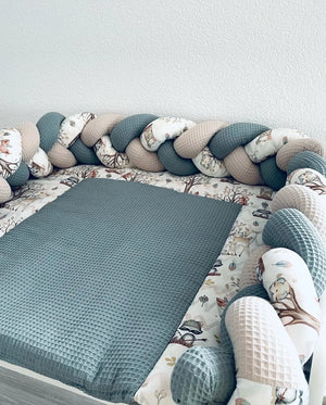 Wickelauflagen Set mit Waldtierstoff, variierende Muster, weiche Oberfläche, für Babywickelstationen, von Mein Shop
