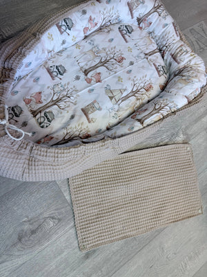 Babynestchen von Mein Shop, individuell konfigurierbar, weiches Schutzbettchen für sicheren Schlaf des Babys, farblich anpassbar