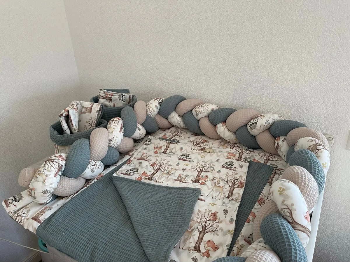 Wickelauflagen-Set mit Waldtierstoff, Variation in Mein Shop, weiche, bunte Wickelunterlage für Babys, naturfreundliches Design