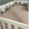 Babynestchen mit Waldfreunde-Design, weiche Schutzumrandung für Babybett, in verschiedenen Variationen, mit Waldtiere-Motiv