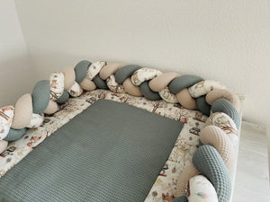 Wickelauflagen Set mit Waldtierstoff, variierende Muster, weiche Oberfläche, ideal für Babywickelstationen, von Mein Shop