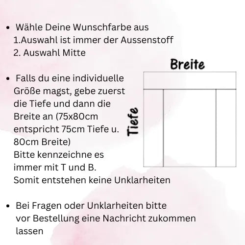 Konfigurator Wickelauflage mit geflochtener Umrandung, individuell gestaltet, in Amelias-Designs, Variation von Mein Shop