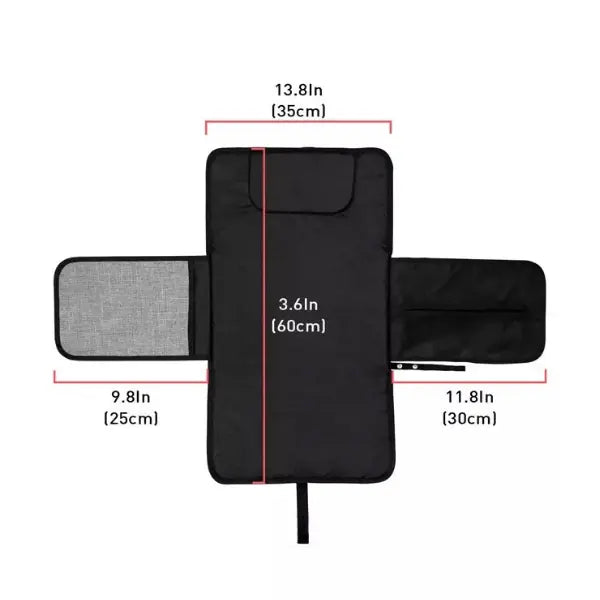 Wickelunterlage von Mein Shop mit individuellem Wunschtext, einfache, praktische Wickelhilfe auf neutralem Hintergrund.