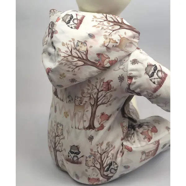 Kinder-Overall aus Jersey mit Waldtiere-Design, bequem und weich, ideal für Kinder, von Mein Shop gefertigt