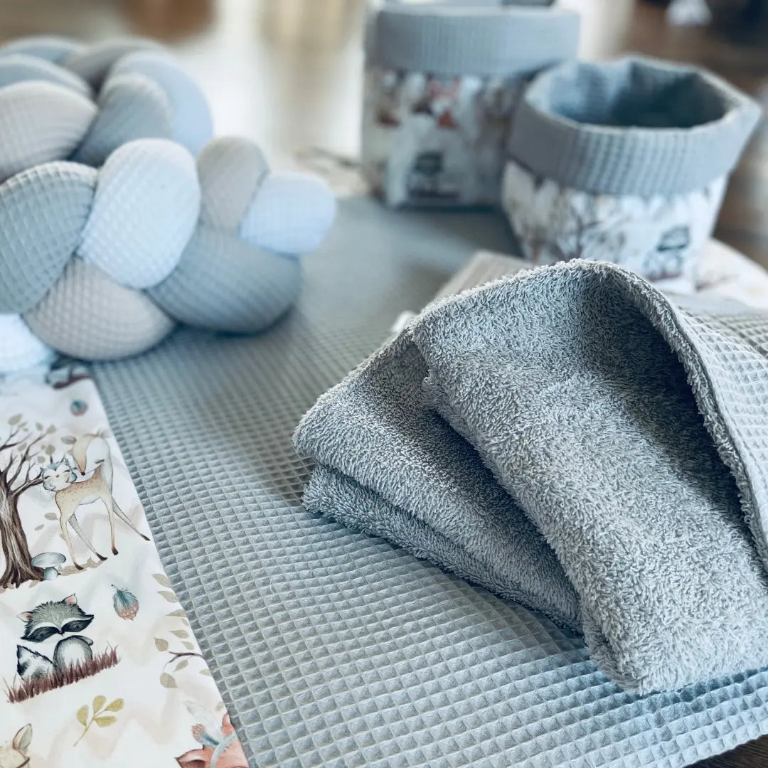 Wickelauflagen-Set mit WALDTIERSTOFF, variierende Designs, weiche Oberfläche für Babys, von Mein Shop, ohne Titel-Design