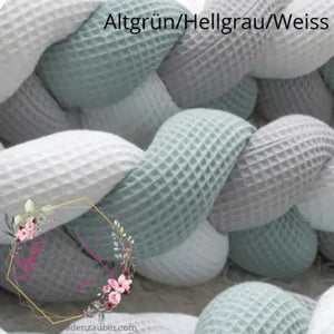Geflochtene Wickeltischumrandung in Wunschfarbe, handgefertigt, passend für Babywickelstationen, variable Farbauswahl, Mein Shop