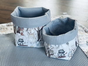 Wickelauflagen Set mit Waldtierstoff, variierende Muster, weiche Oberfläche, für Babys und Kinder, von Mein Shop.