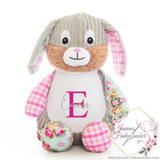 Rosa Harlequin Hase von Mein Shop, weicher Plüsch, detailreiche Muster, variabler Lieferstil, für Kinder und Dekoration