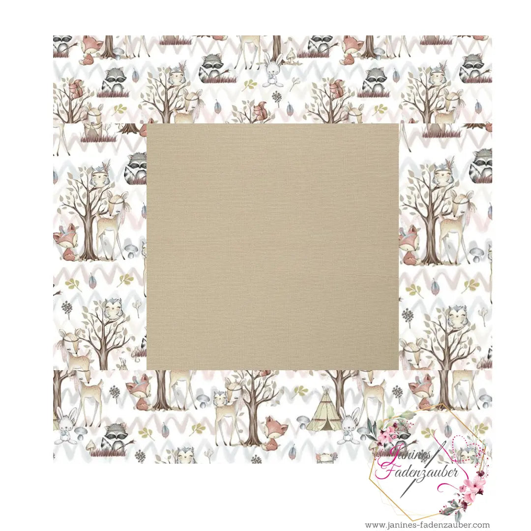 Bunte, bestickte Krabbeldecke von Mein Shop, individuell mit Namen gestaltbar, weiche Oberfläche für Babys und Kleinkinder.