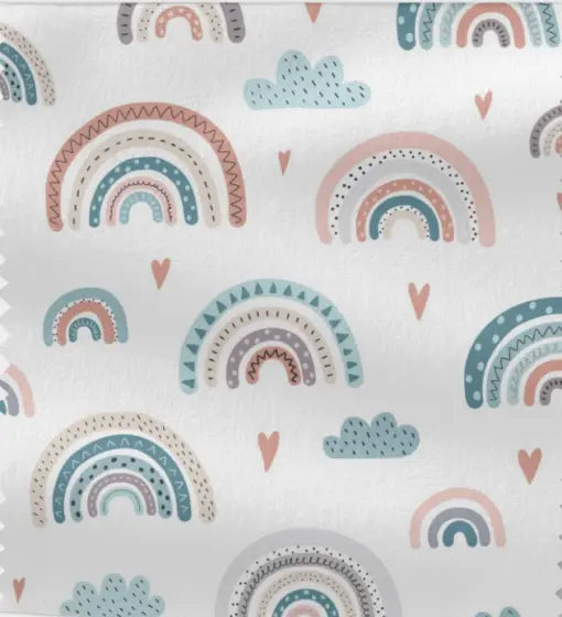 Regenbogen Pastell Farbmuster zum Bestellen, einfache Vorlage in bunten Pastellfarben, für kreative Gestaltung und Design.