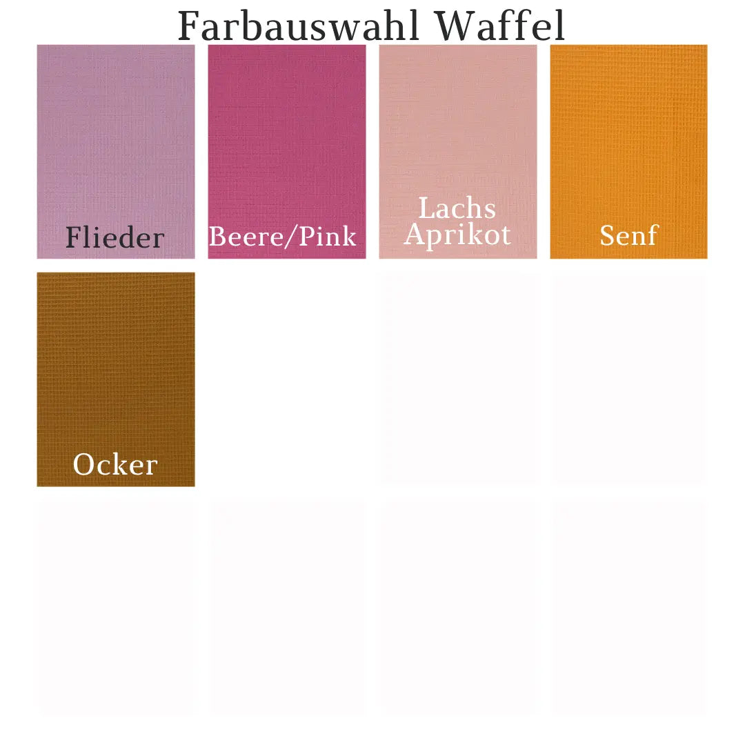 Weiche Babydecke mit Namen aus Waffelstoff, personalisierte Babydecke von Mein Shop für Neugeborene und Babys.