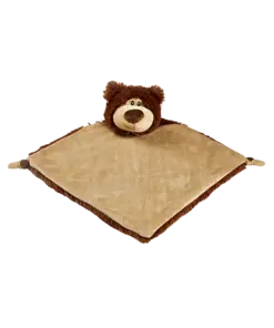 Weiches Schmusetuch Bär von Mein Shop, mit Stoff in Bärenform, ideal zum Kuscheln und Beruhigen für Kinder.