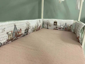 Weiches Babynestchen mit Waldtiere-Motiv, Schutz- und Bettnestchen für sicheren Schlaf, in verschiedenen Variationen, von Mein Shop