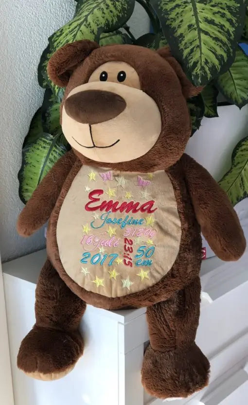 Personalisierter Bär von Mein Shop in verschiedenen Varianten, detailreiche Stofffigur mit individuell gestaltbarem Design