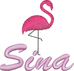 Gestepptes Badetuch mit Flamingo-Design und Name, weiches Kapuzen-Badetuch für Kinder, variierende Farben und Größen