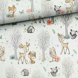 Farbmuster zum Bestellen, einfache Vorlage mit Wald- und Abenteuer-Motiv, in Weiß, von Mein Shop