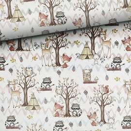 Nestchen mit Waldmotiven von Mein Shop, weiches Bettnestchen zum Schutz für Babys, individuell konfigurierbar.