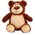 Personalisiertes brauner Bär von Mein Shop, weiches Plüschtier, variable Größe, detailreiche Gestaltung, ideal als Geschenk.