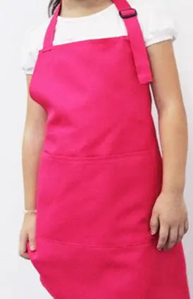 Kinderkoch- und Malschürze in Pink von Mein Shop, schützt beim Kochen und Malen, mit verstellbaren Bändern, kindgerechtes Design