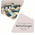 Geflochtene Bettschlange aus kuscheligem Velourstoff, in verschiedenen Variationen, für gemütliches Kinderzimmer, von Mein Shop