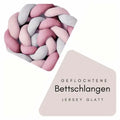 Geflochtene Jersey-Bettschlange in verschiedenen Farben, flexible und weiche Krabbelhilfe für Babys, von Mein Shop.