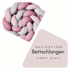 Geflochtene Jersey-Bettschlange in verschiedenen Farben, flexible und weiche Krabbelhilfe für Babys, von Mein Shop.