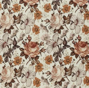 Rückseitiges Bettnestchen mit Retroblumenmuster, individuell konfigurierbar, Schutz für Babyschlaf in verschiedenen Größen.