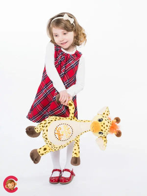 Variable Giraffe von Mein Shop, detailreiche Stofffigur mit charakteristischem Giraffenmuster, perfekt für Dekoration und Spiel.